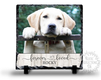 PERSONALIZED Photo Rock Slate, Pet Loss Gift, Cat Memorial Gift, Pet Sympathy Gift, Dog Bereavement Photo Gift, Loss of Pet, Photo Plaque