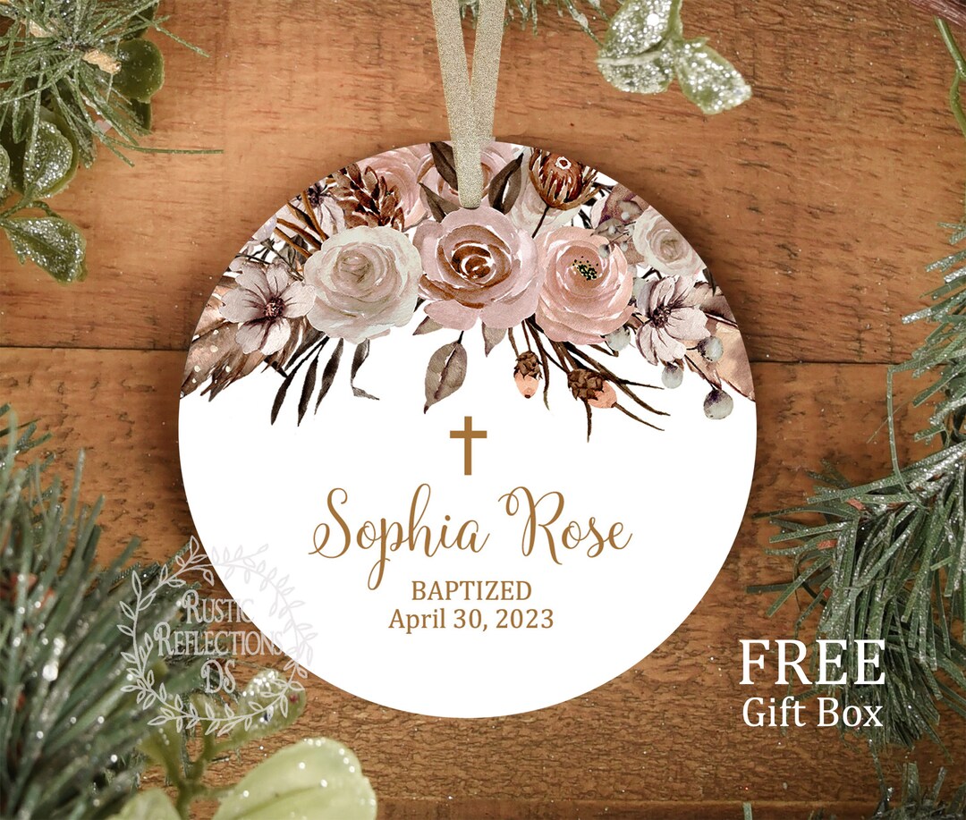 Personalized Porcelain Baptism Gift, Religious Baptism Gift, Baptism