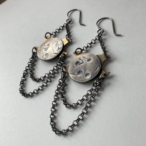 Triple Moon Chandelier Earrings