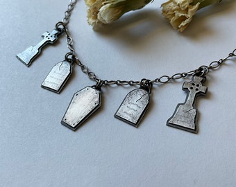 Headstone Charm Neckace