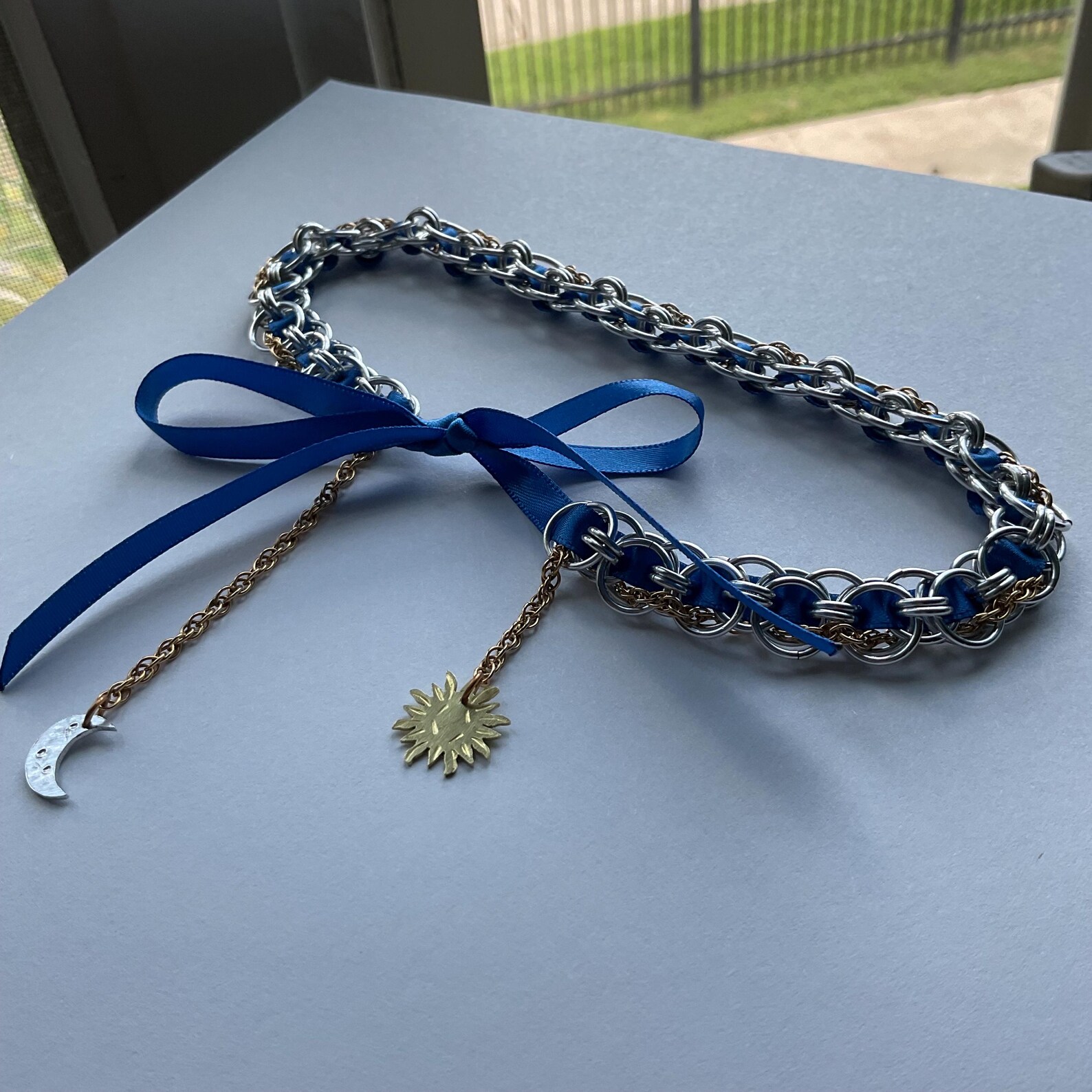 Ribbon Chainmail Choker - Etsy