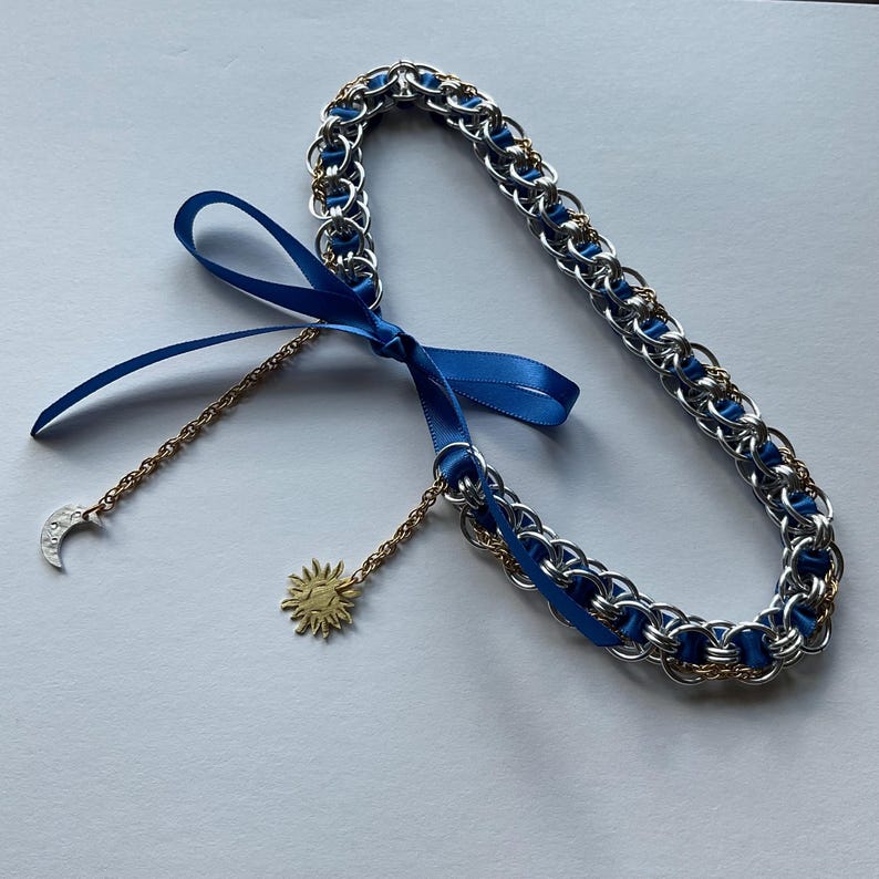 Ribbon Chainmail Choker - Etsy