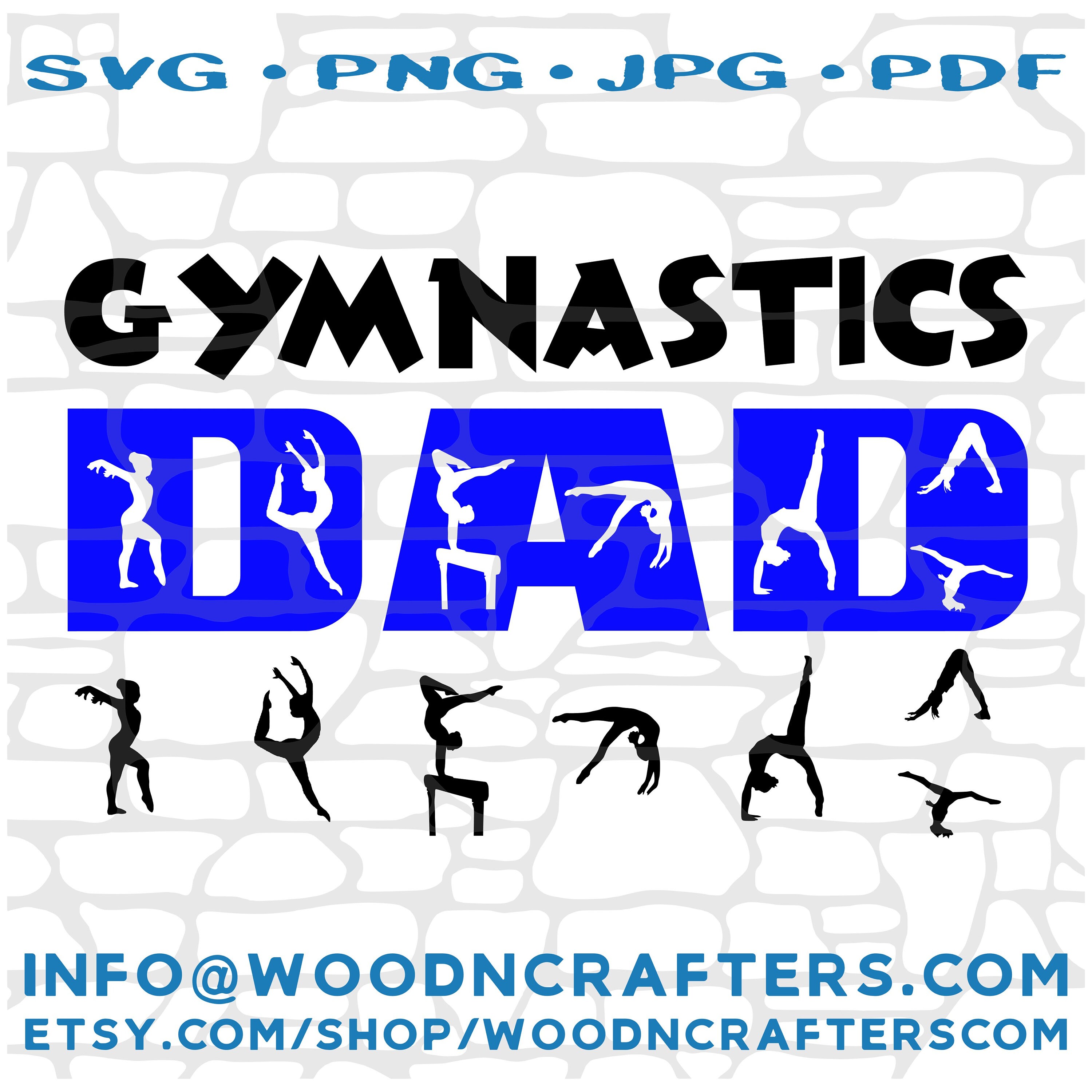 Download Gymnastics Dad Knockout Svg Png Jpg DIGITAL FILE | Etsy