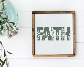 Faith Wood Signs, Inspirational Sign, Encouragement Gift, Inspirational Office Decor, Office Decor, Faith Sign, One word Inspirational Decor