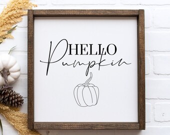 Fall Wood Signs, Fall Wood Wall Decor, Pumpkin Wood Sign, Fall Farmhouse Signs, Signs for Fall, Hello Pumpkin Sign, Farmhouse Fall Decor