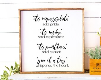Inspirational Quote Signs | Inspirational Wood Wall Sign | Wood Quote Sign | Inspirational Farmhouse Decor | Large Quote Wall Art