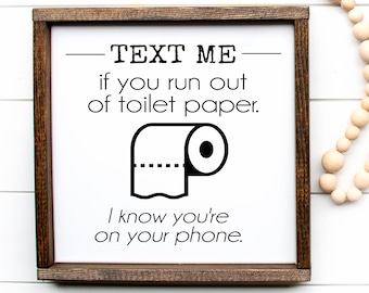 Funny Bathroom Wood Sign, Teen Humor Decor, Farmhouse Style