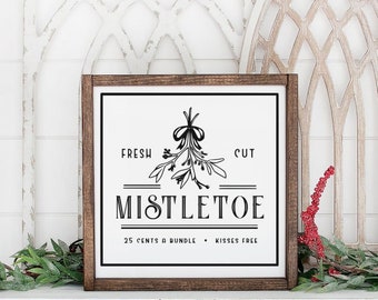 Mistletoe Wood Sign, Christmas Mistletoe Sign, Mistletoe Christmas Decor, Christmas Sign, Christmas Decor, Christmas Mantel Sign, Large Sign