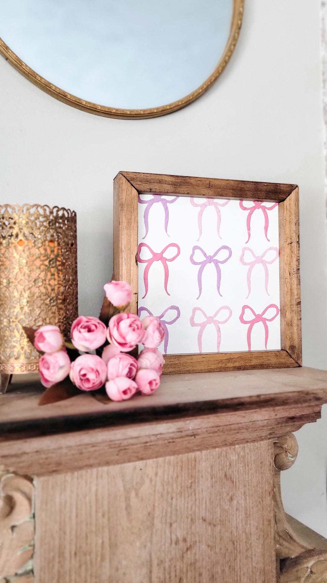 Coquette Wall Art, Coquette Style Decor, Textured Bow Wall Art ...