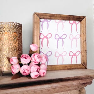 Coquette Wall Art, Coquette Style Decor, Textured Bow Wall Art, Textured Art, Bow Decor, Nursery Room Decor, Girls Room Decor, Bow Sign