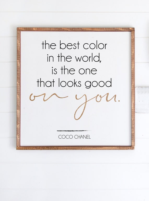 Inspiring Quote Sign Coco Chanel Quote Wall Art Quote Wall 