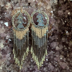 Mandala beaded earrings