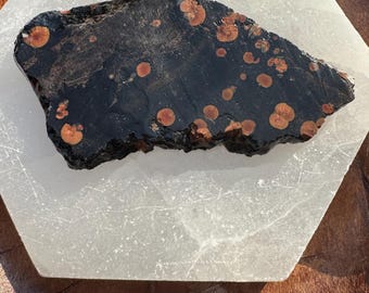Firecracker Peanut Obsidian Slab: Lapidary slab