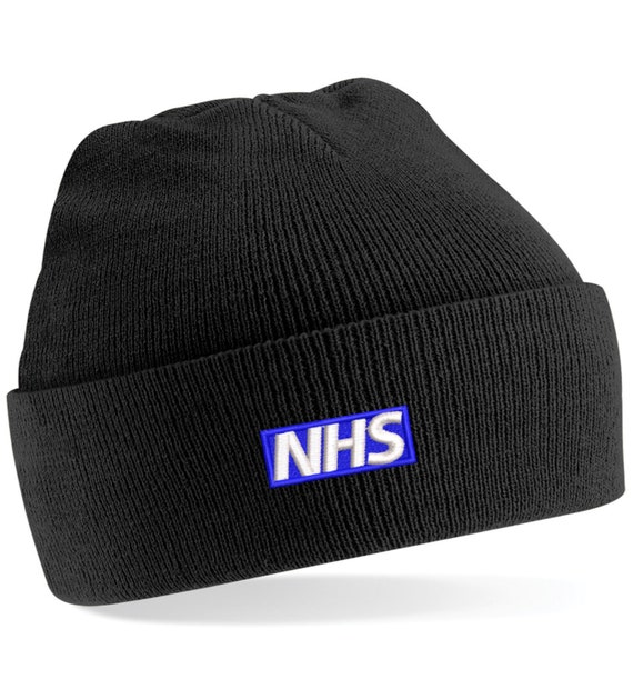 Personalised Embroidered Beanie Hat NHS 