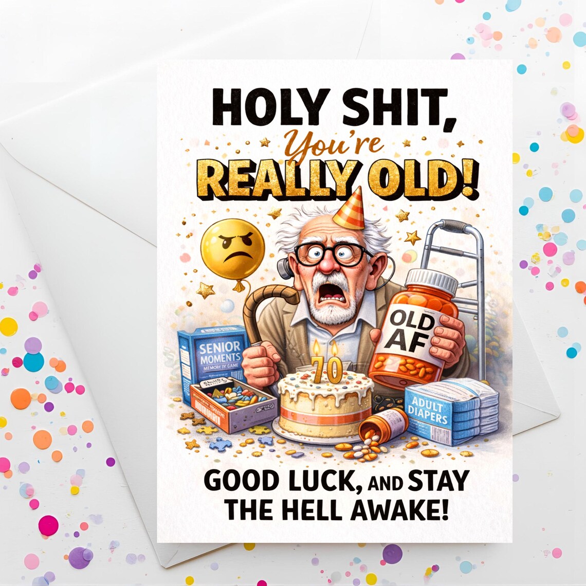 You Old Man Birthday Card (digital Download) - Etsy