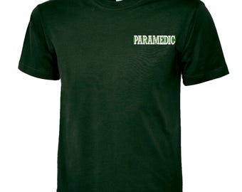 Servicio de Ambulancias del NHS, Paramédico de la Línea Verde, Camisetas bordadas