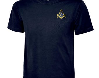 Camisa bordada de la Logia Masónica, camisetas bordadas