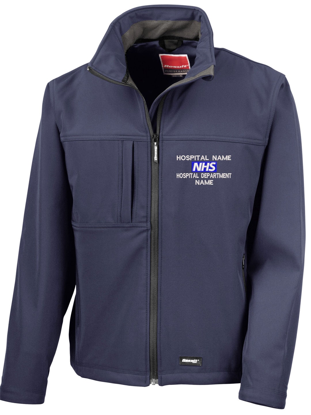 NHS Embroidered Logo Staff Uniform Softshell Jacket. NHS Workwear