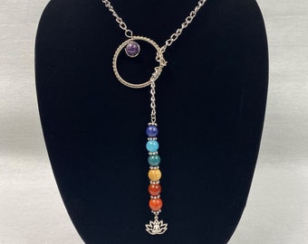 Chakra Woven Toggle Necklace