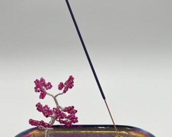 Beaded Incense Burner - Turtle - Pink Bonsai