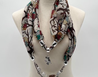 Pearly Parliament - Double Infinity Scarf Necklace