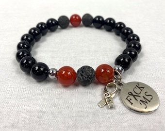 Multiple Sclerosis Awareness Bracelet - Black version