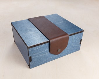 Box for Wood Game Board | Blue