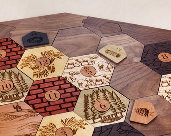 Tablero de juego de madera *Marineros* / Madera dura exótica / Extensión para 5-6 jugadores (complemento), cortado a láser, personalizado