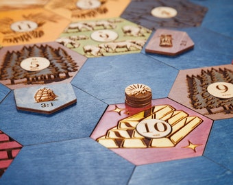 Wood Game Board *Seafarers* Expansion | Classic | 3-4 or 3-6 Player, Laser Cut, Personalized