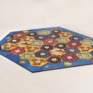 Tablero de juego de madera / Clásico / Extensión para 5-6 jugadores (complemento), cortado a láser, personalizado