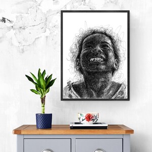 Girl. Smile. Printable. Scribble. Illustration.