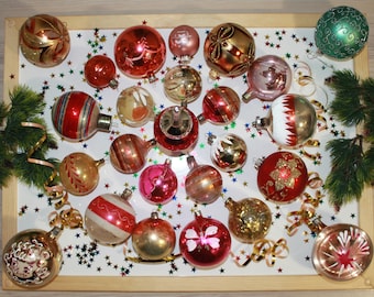 christmas ornaments vintage decorations glass baubles set of 25pieces1970s from soviet union ussrfeather tree christmasnew year decoration - Vintage Christmas Ornaments christmas ornaments vintage decorations glass baubles set of 25pieces1970s from soviet union ussrfeather tree christmasnew year decoration - Vintage Christmas Ornaments