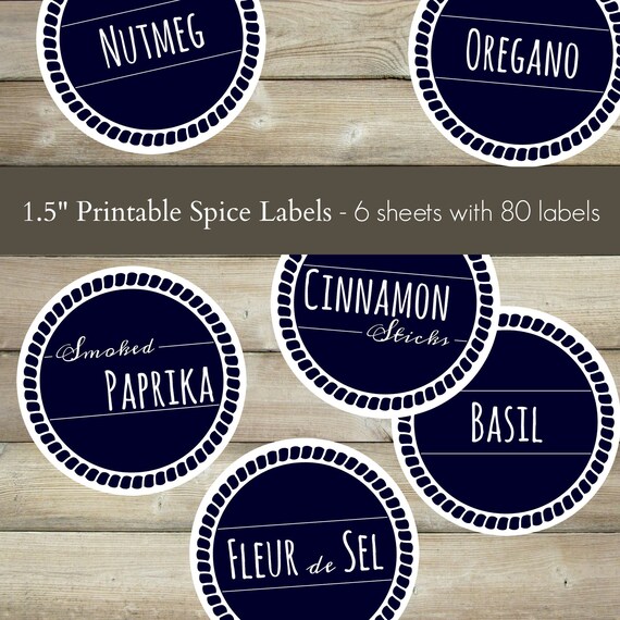 Editable Spice Labels Printable // DIY Printable Kitchen Labels ...