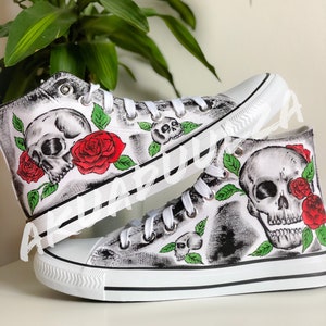 Sugar skull converse Etsy France