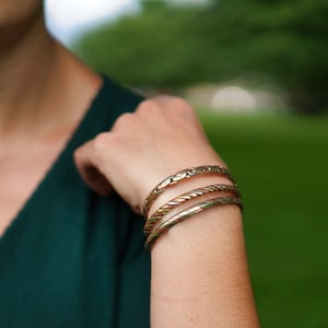 Mixed Metal Twisted Cuff Bracelet, Copper Brass Bangle, Tribal Boho Wristband, Nepal Artisan Jewelry
