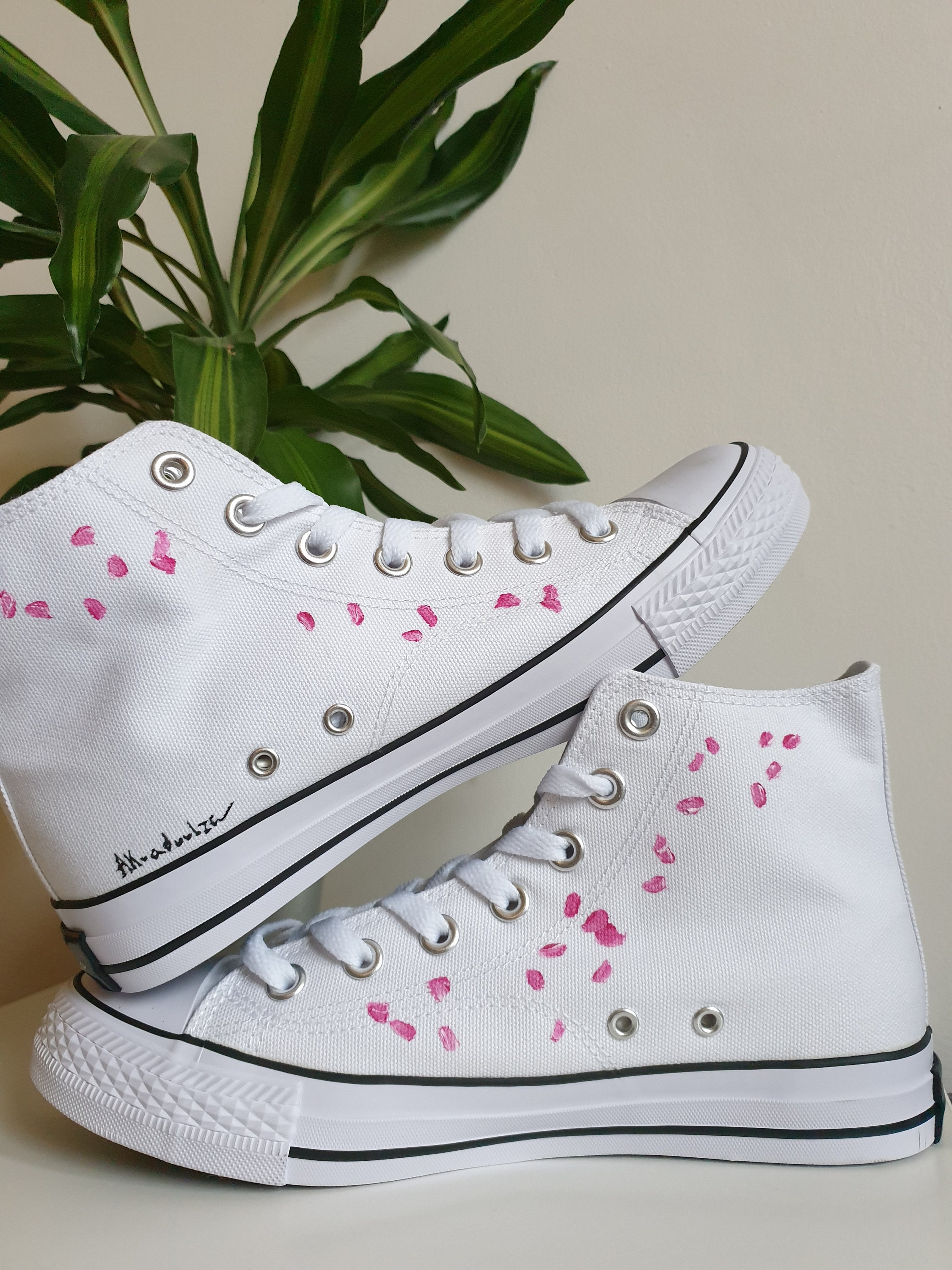 CHERRY BLOSSOM Shoes / Hand Painted Sakura Shoes / Japanese Etsy