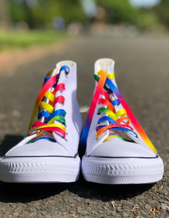 rainbow colour shoes