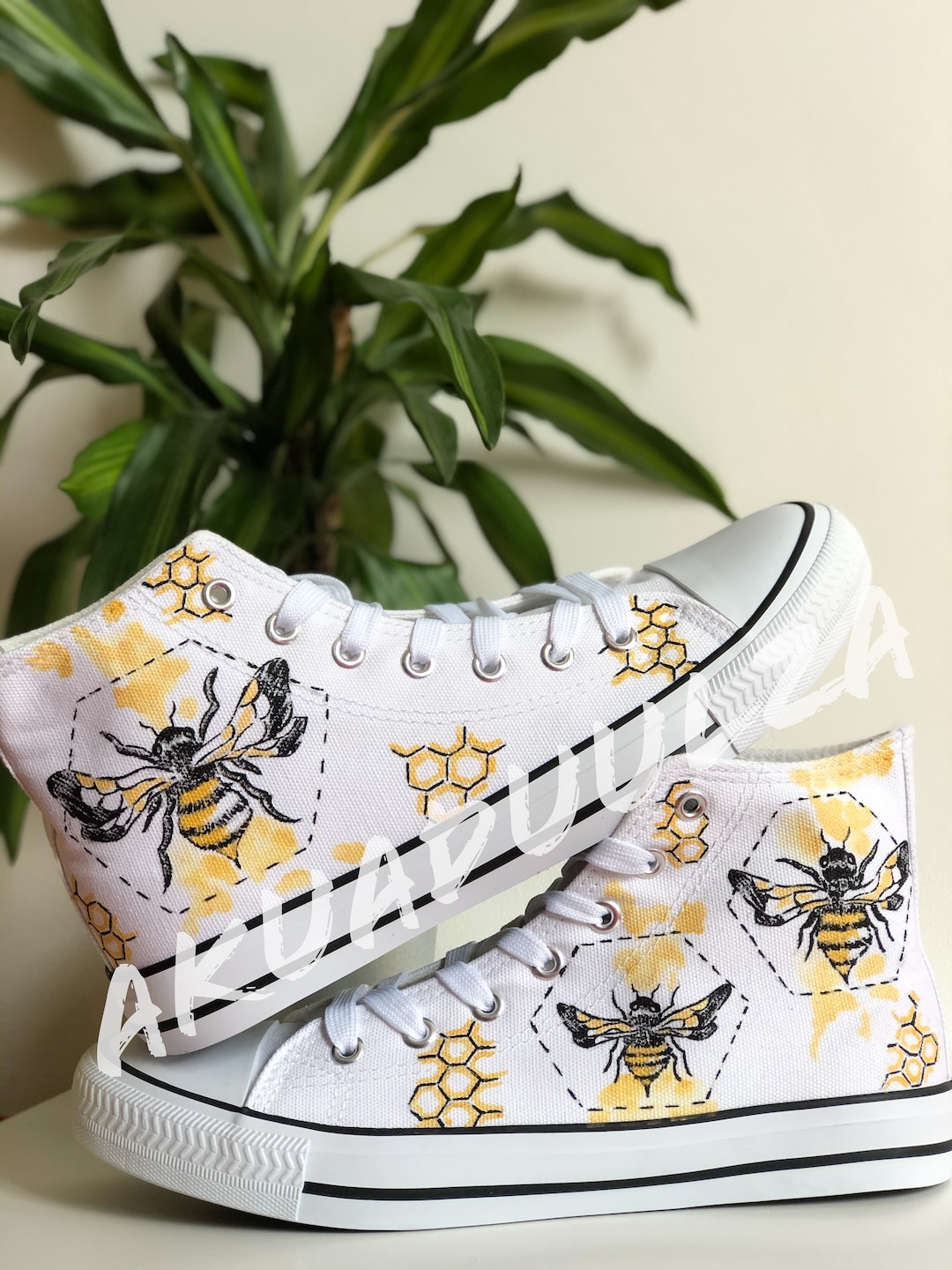 WILDFLOWERS Hand Painted Shoes / Personalised Canvas Trainers