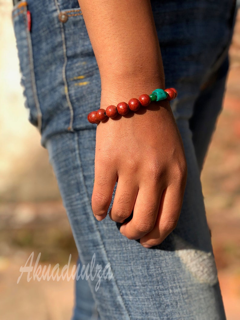 Tibetan Brown bracelet with turquoise Healing Bracelet Boho Hippie Tibetan Bracelet Tribal