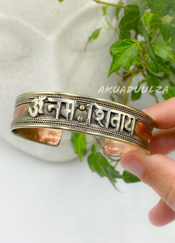 925 Sterling Silver or Gold Polished Handmade Aum Namah Shivay Mantra  Bracelet Open Face Kada Unisex Shiva Bracelet Jewelry India Gcuff48 - Etsy
