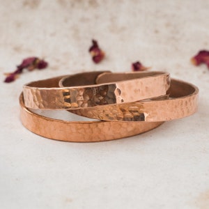 HAMMERED COPPER BRACELET | Pure Copper | Handcrafted in Nepal | Natural healing jewellery | Boho Chic Handmade Jewellery