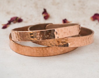 HAMMERED COPPER BRACELET | Pure Copper | Handcrafted in Nepal | Natural healing jewellery | Boho Chic Handmade Jewellery