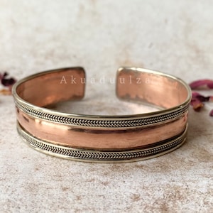 COPPER Healing Band Bracelet / Copper Cuff Bangle / Handmade in Nepal / Hippie boho Gift ideas