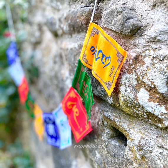 OM BOOKMARK Mini Prayer Flags Buddhist Flags Om Mani Padme 