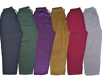 Handmade Cotton Trousers, Nepal Beach Pants, Boho Hippie Lounge Travel Yoga