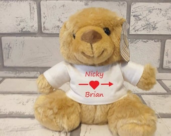 Personalised Teddy Bear 30cm tall #embroidery #vinyl #gift #Birthday #occassion #celebrate