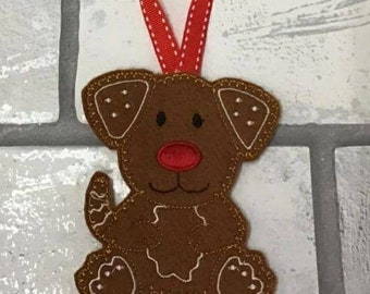 Gingerbread Dog Decoration #christmas #decoration #dog #gift