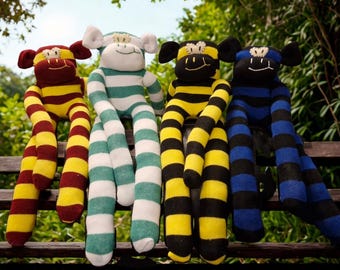 Wizzard themed Sock Monkey, Handmade Plush Toy HP inspired