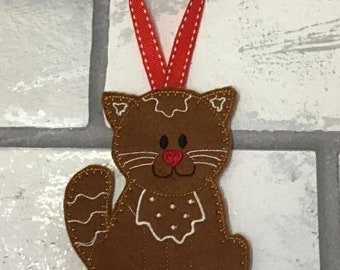 Gingerbread Cat Decoration #christmas #family #cat #decoration