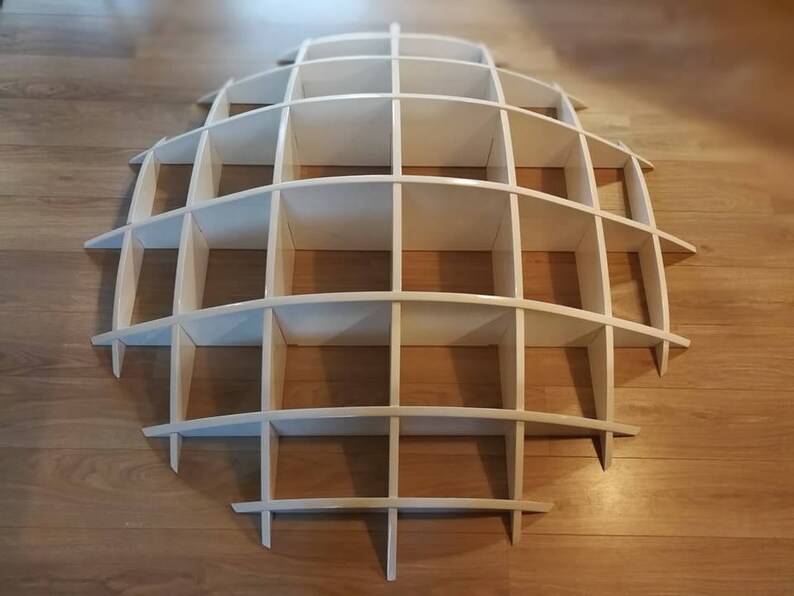 Diam 160cm Laquée blanc en Demisphère en bois massif faite